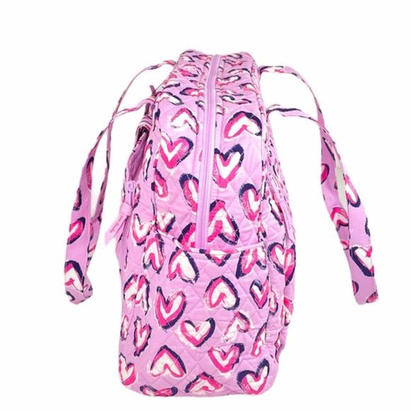Vera Bradley Baby Diaper Bag Hearts Iced Pink Purple - Picture 5 of 9